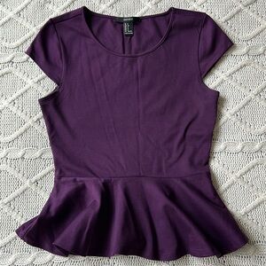 Forever 21 Peplum Short Sleeve Top